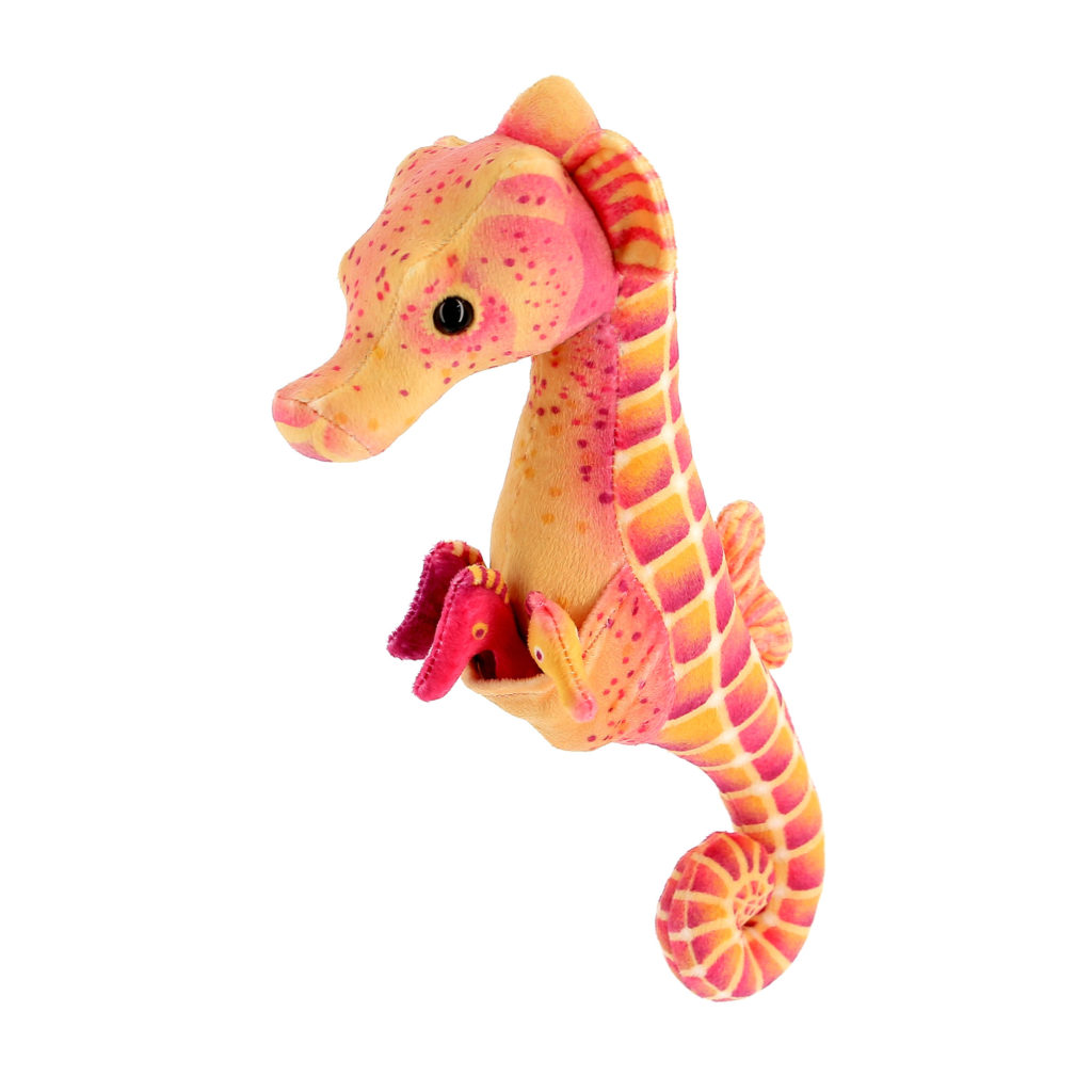 Peluche hippocampe et ses bébés