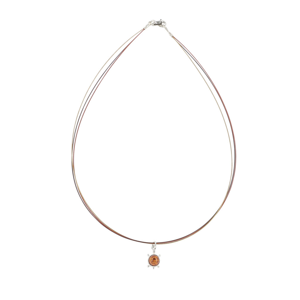collier cable tortue ambre