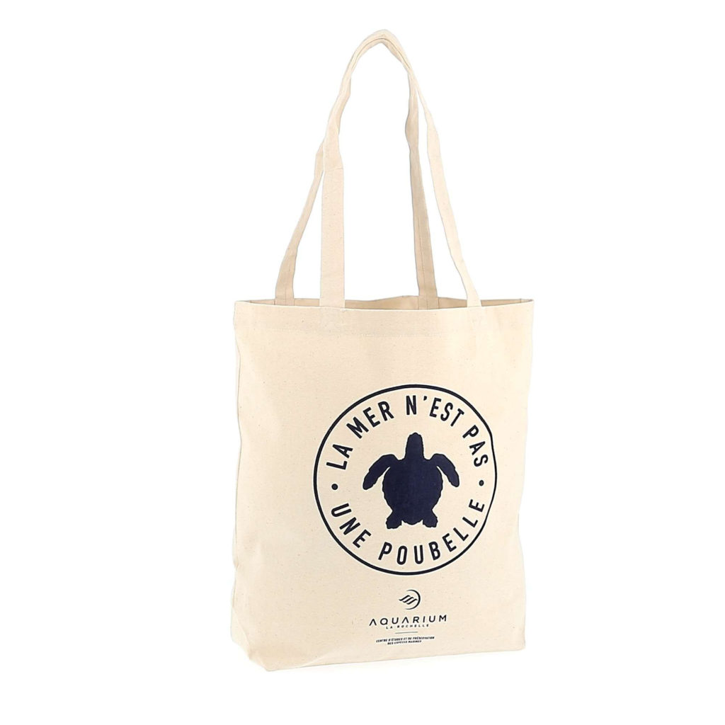 Sac tote bag coton biologique La mer n'est pas une poubelle