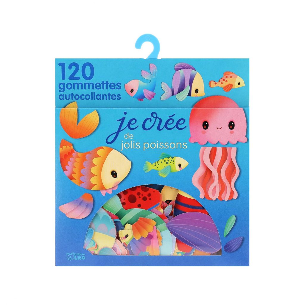 120 gommettes jolis poissons