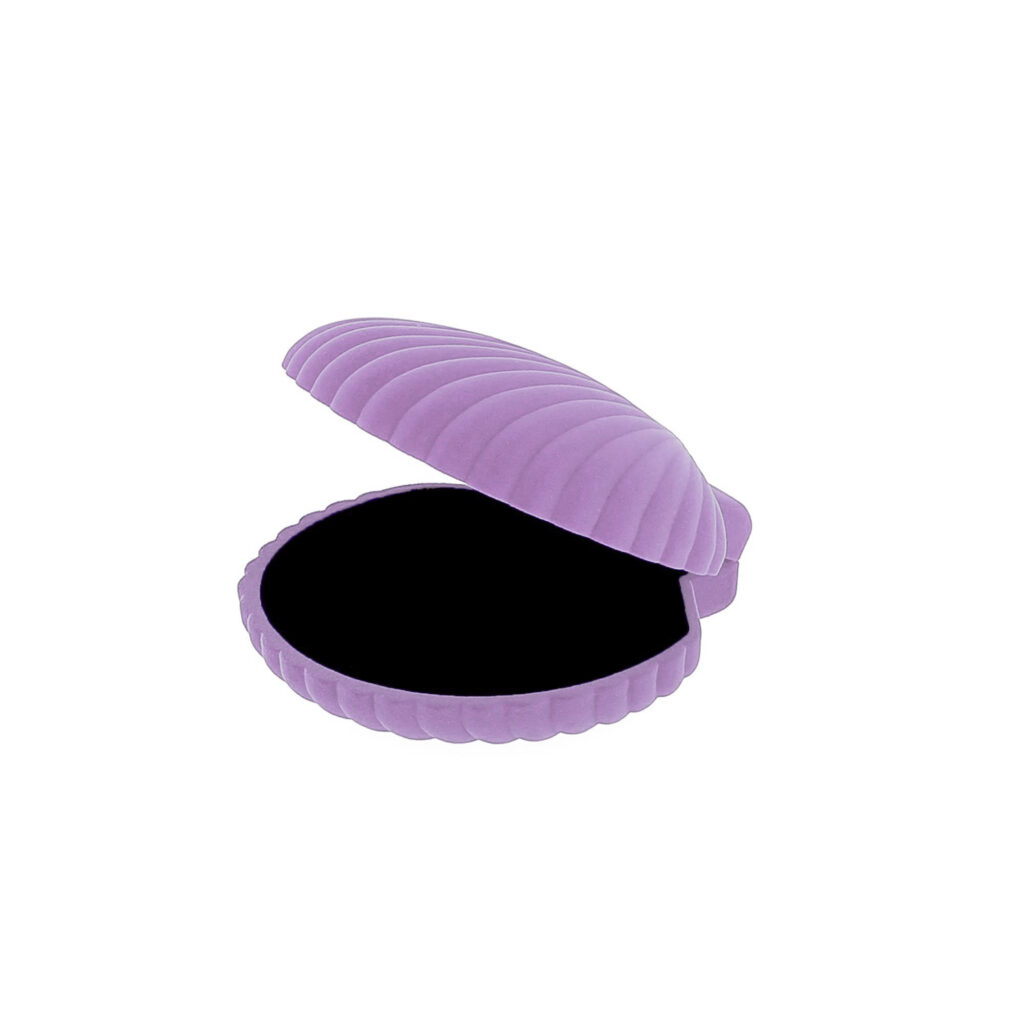 Boite à bijoux coquillage lilas
