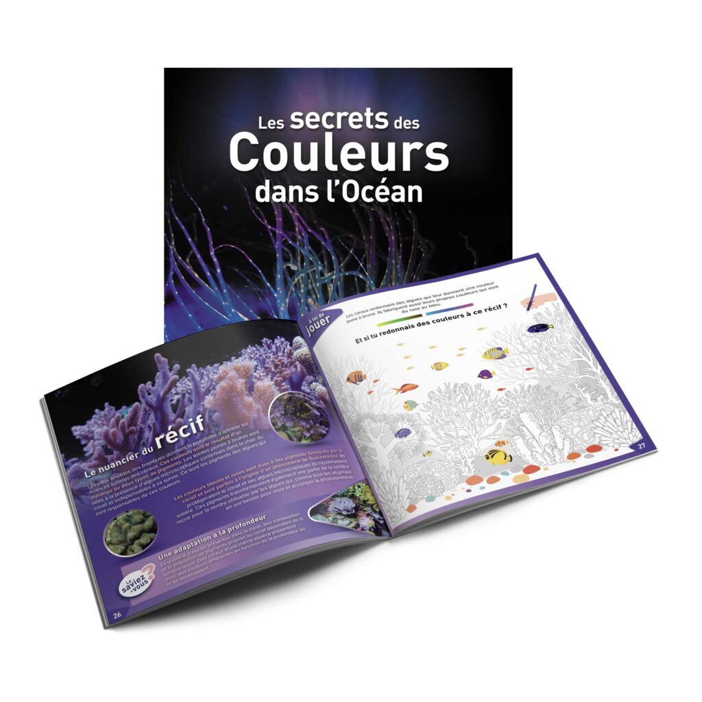 Livret les secrets des couleurs dans l'océan Aquarium La Rochelle