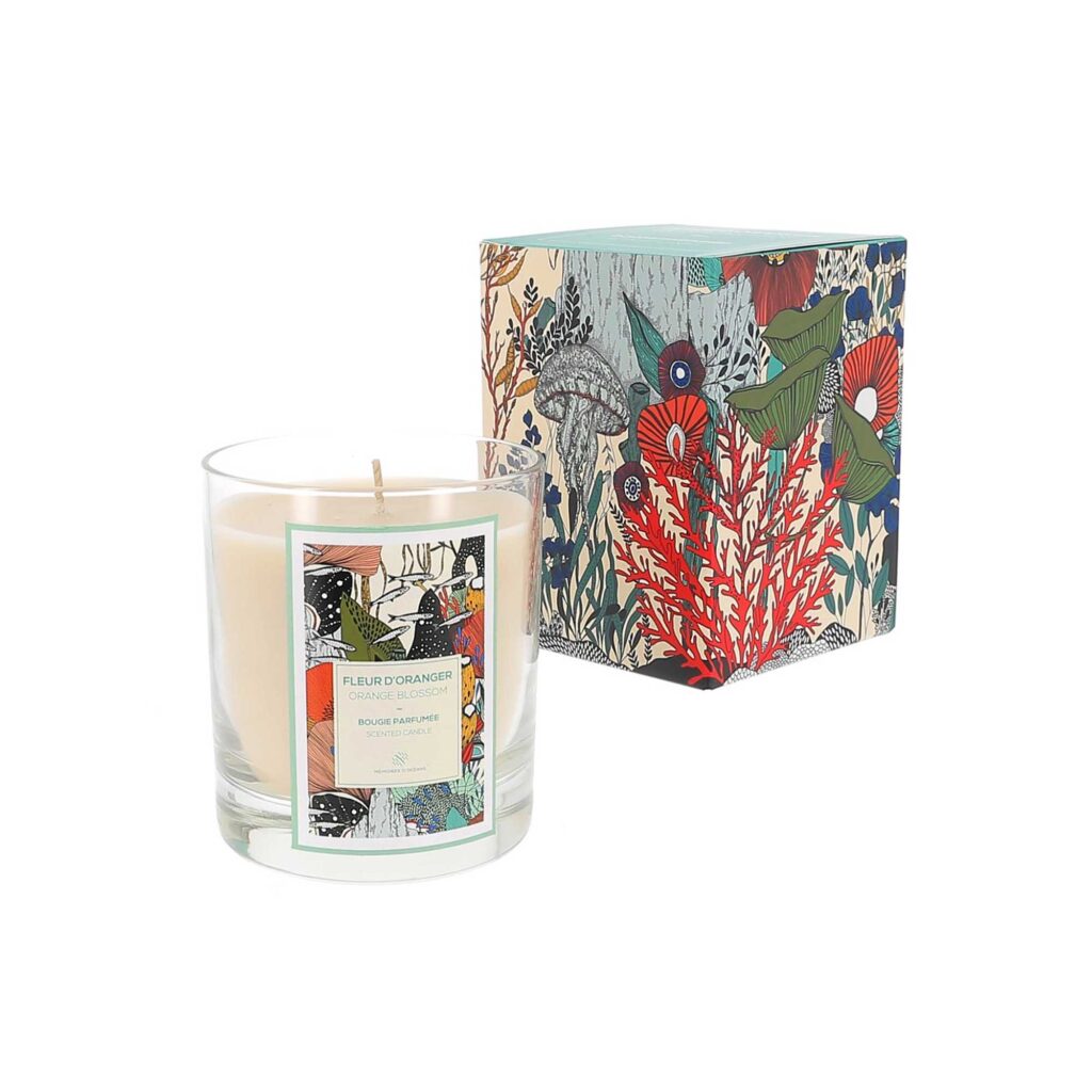 Bougie parfumée à la fleur d'oranger Fresque sous-marine