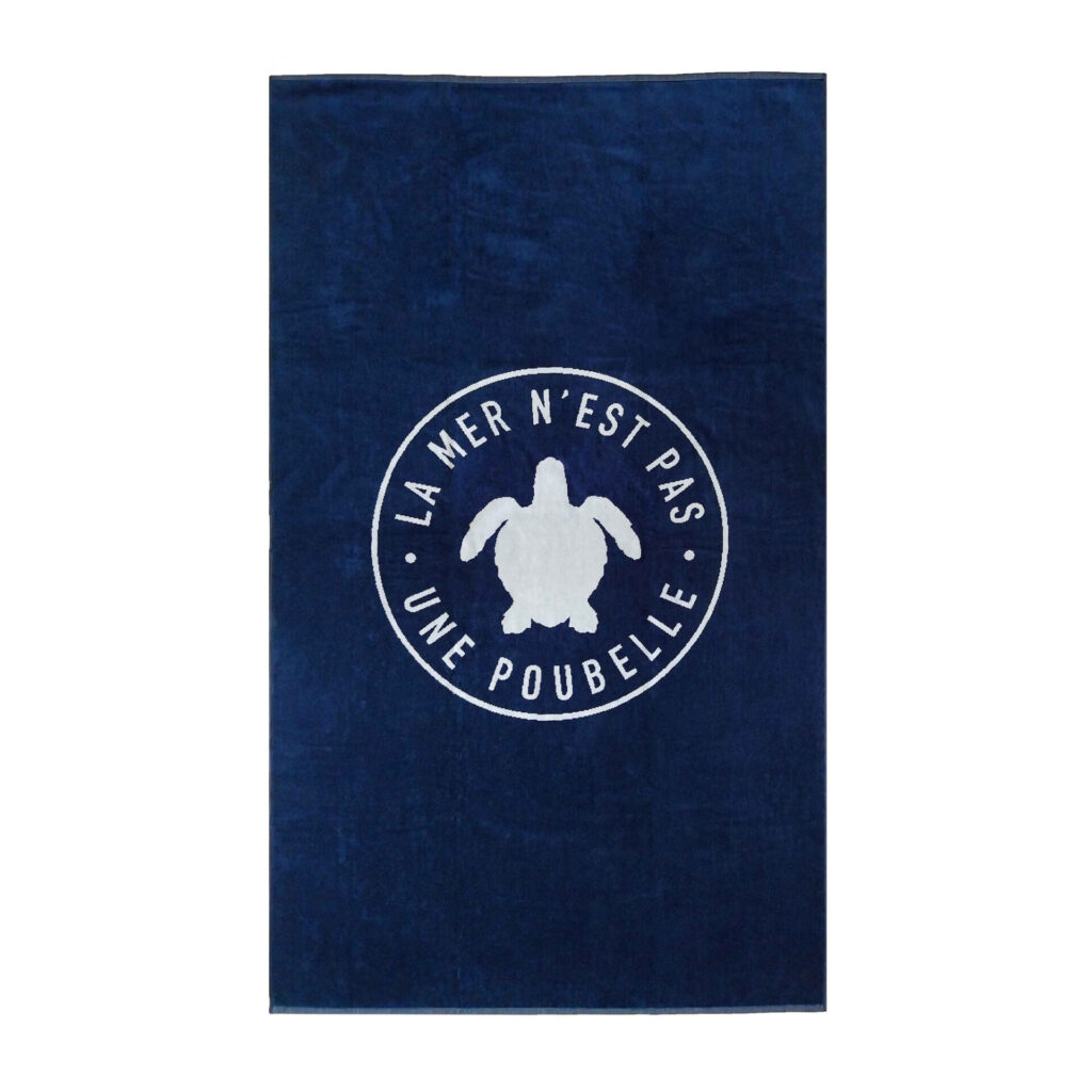 Drap de plage La Mer n'est pas une poubelle