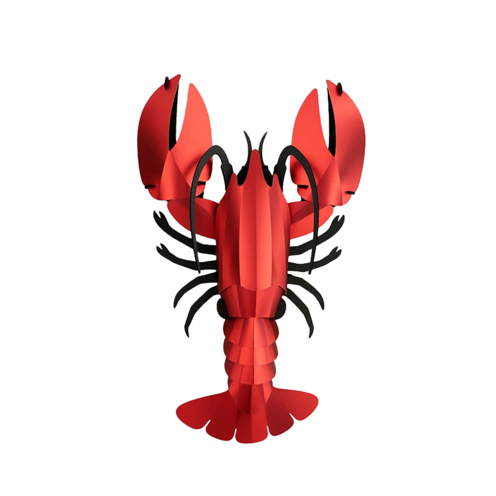 Maquette 3D Homard rouge métallisé
