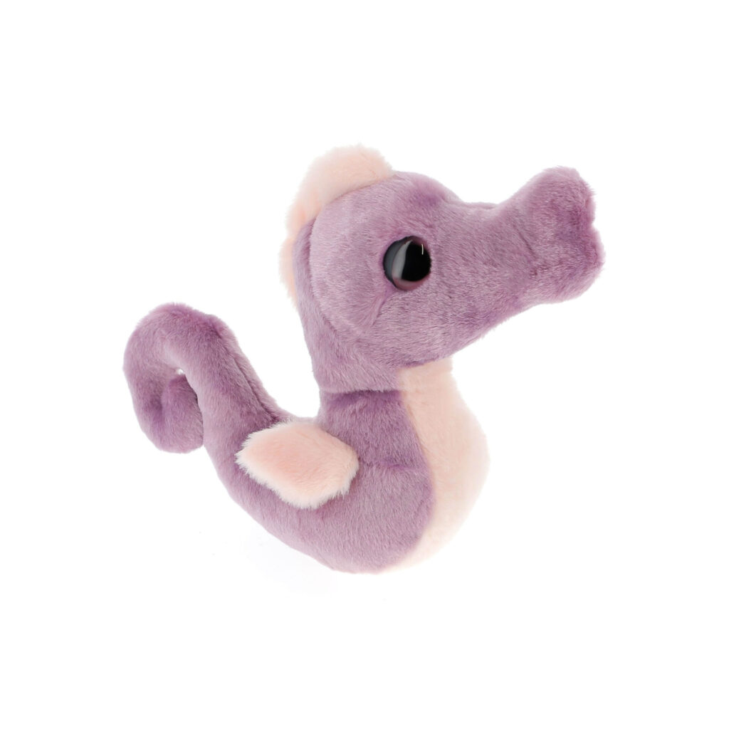 Peluche hippocampe violet