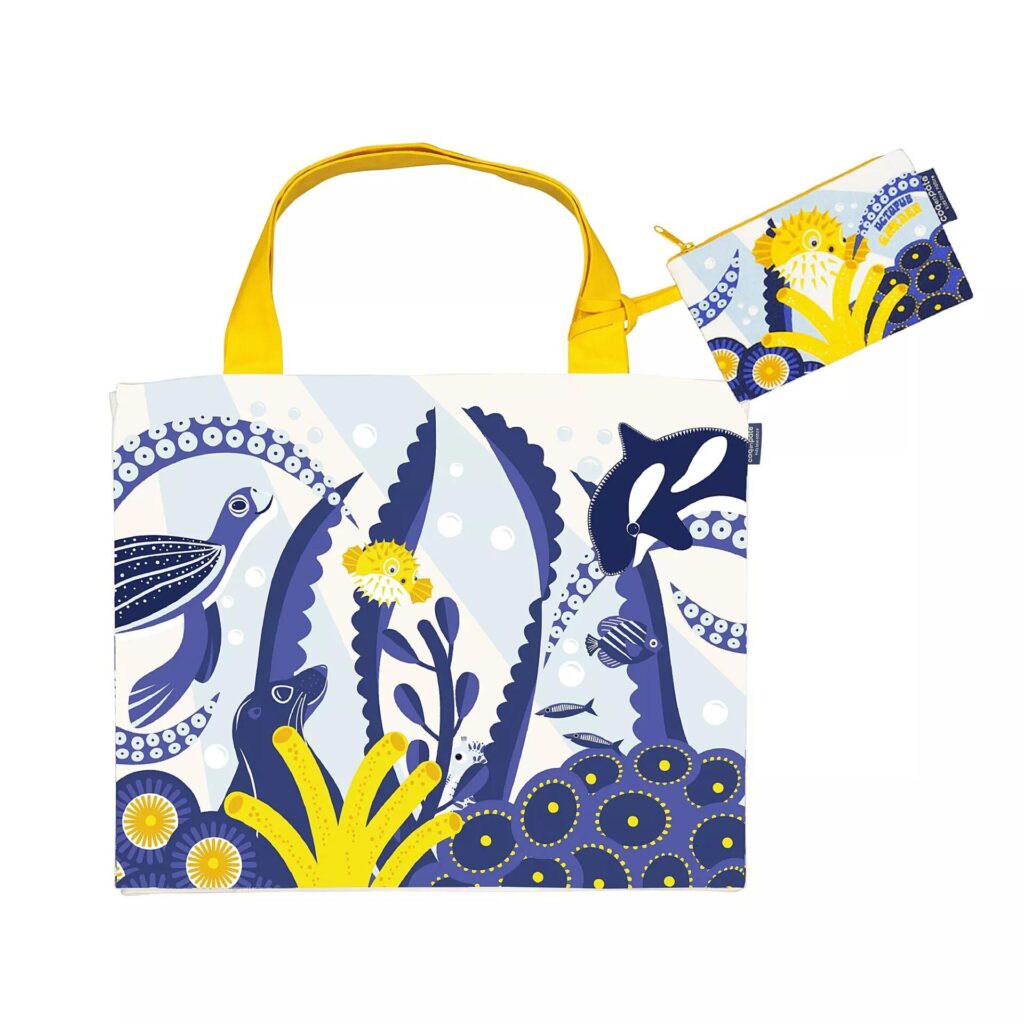 Sac cabas et pochette amovible coton biologique