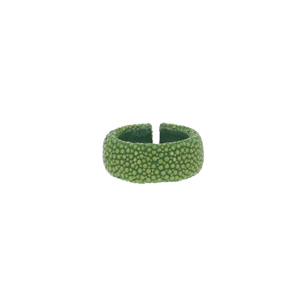 Bague galuchat vert
