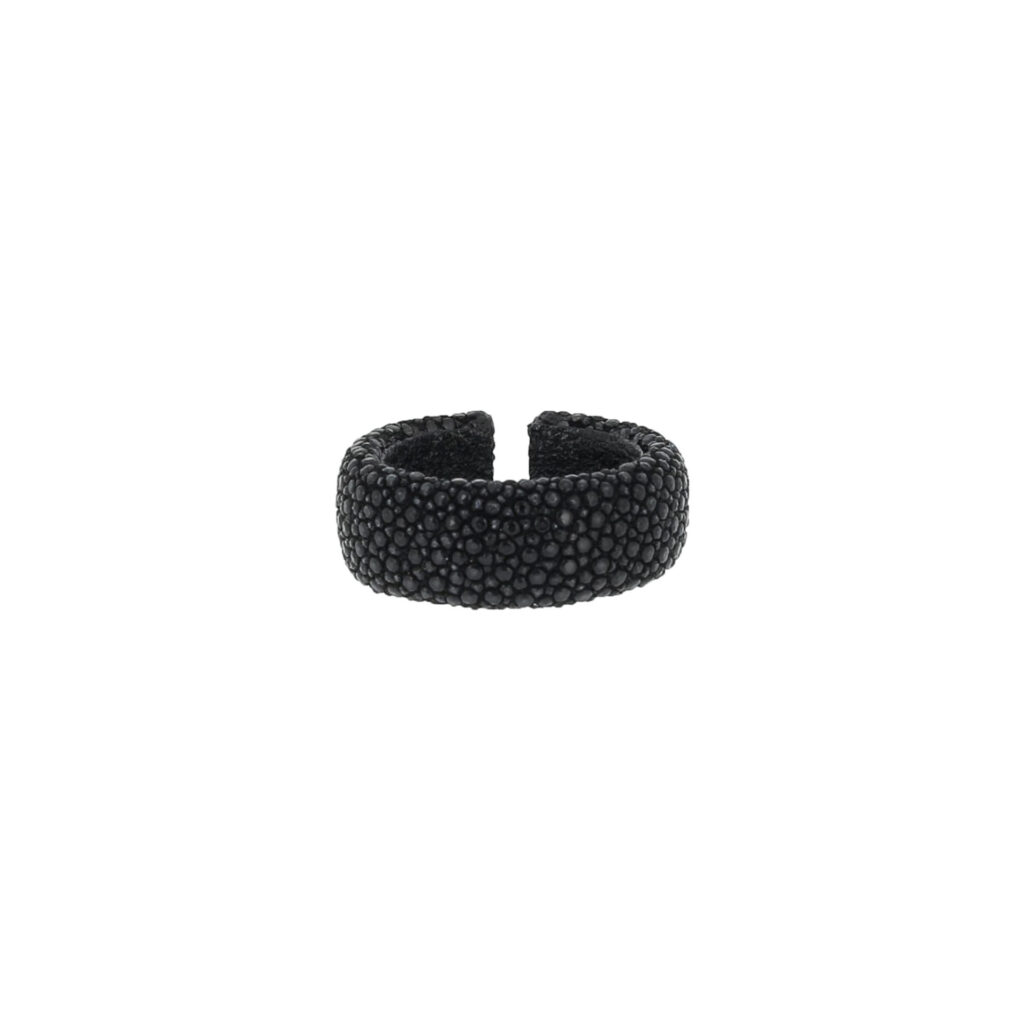 Bague galuchat noir