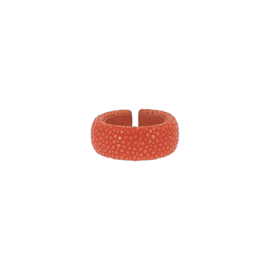 Bague galuchat orange