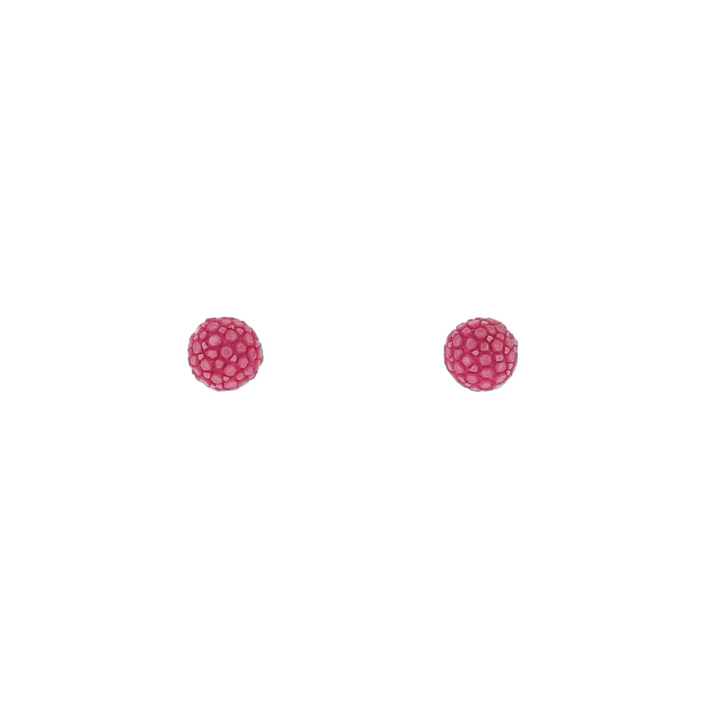 Boucles d'oreilles galuchat fushia
