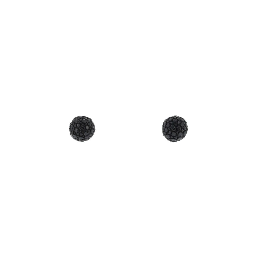Boucles d'oreilles galuchat noir
