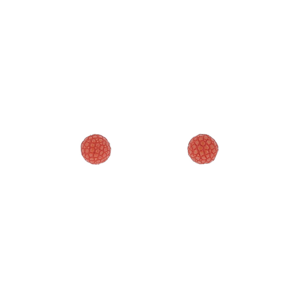 Boucles d'oreilles galuchat orange