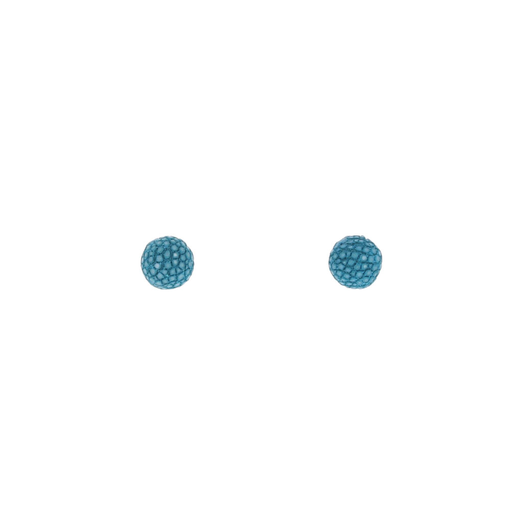 Boucles d'oreilles galuchat turquoise
