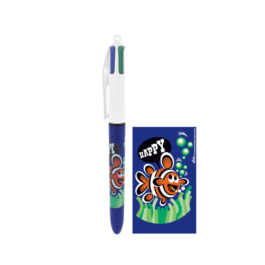 Stylo BIC 4 couleurs Clown happy