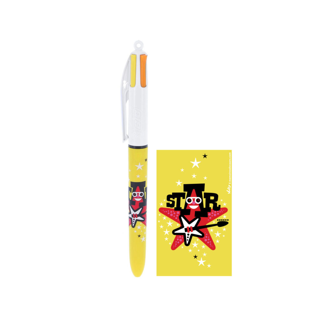 Stylo BIC 4 couleurs Etoile de mer star