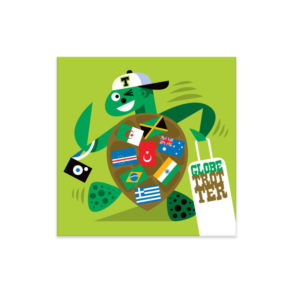 Magnet L.O.L. Globe-trotter tortue