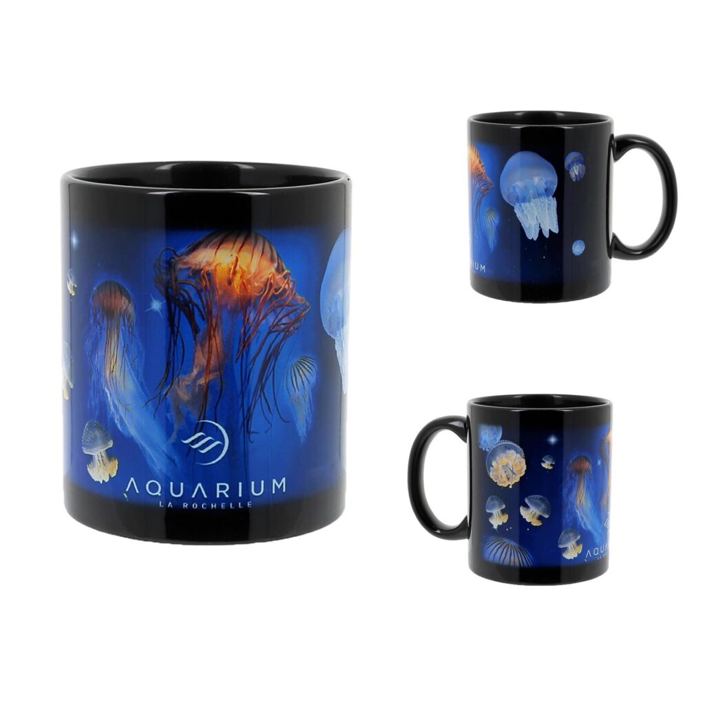 Mug porcelaine décor méduse
