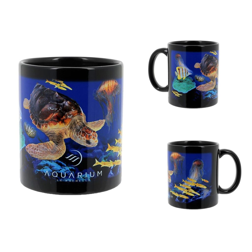 Mug porcelaine décor tortue
