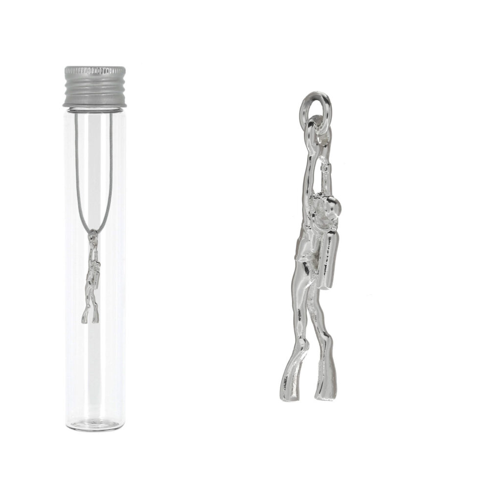 Pendentif plongeur plaqué argent