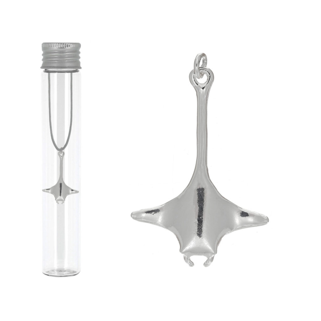 Pendentif raie plaqué argent