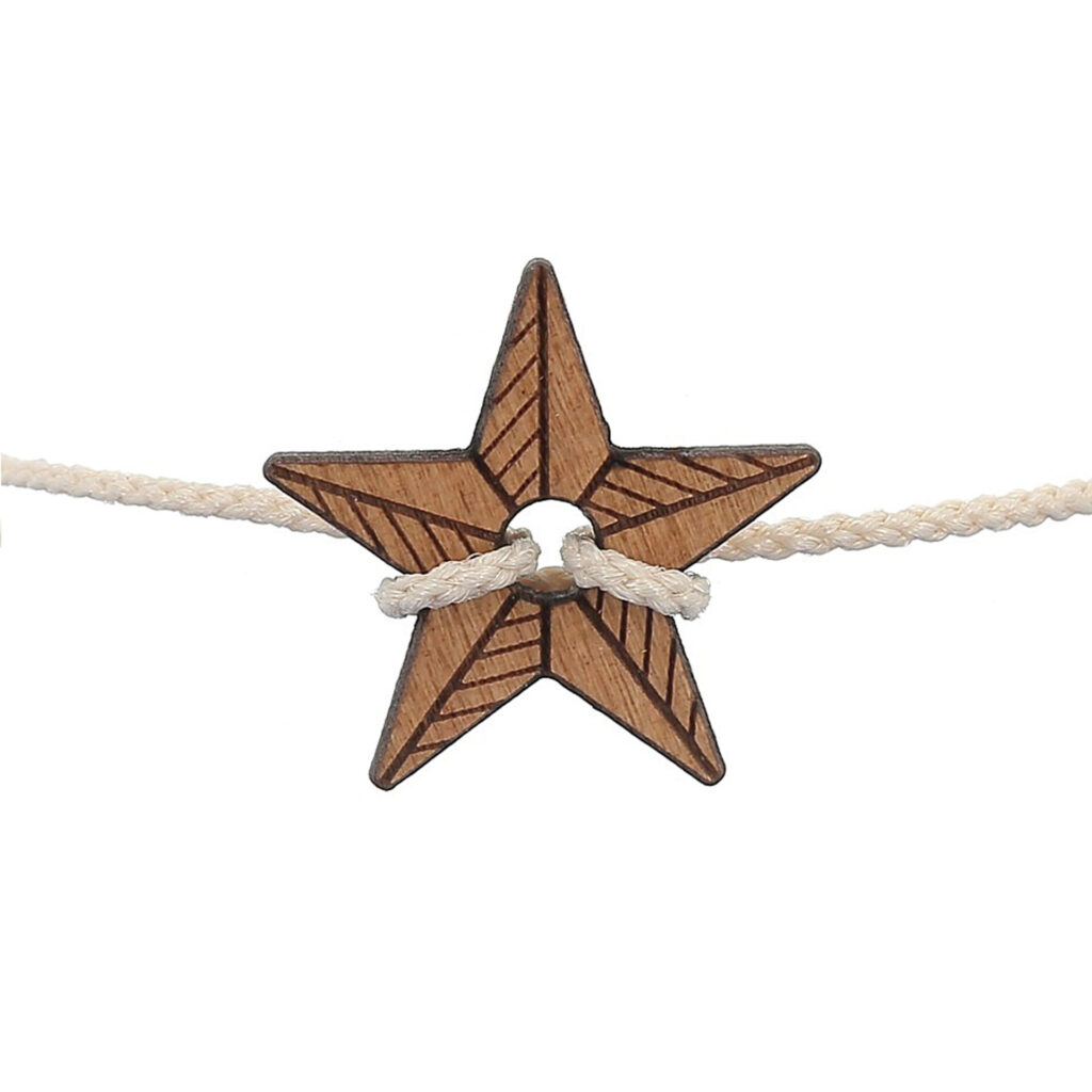 Bracelet bois étoile de mer collection Sauvage