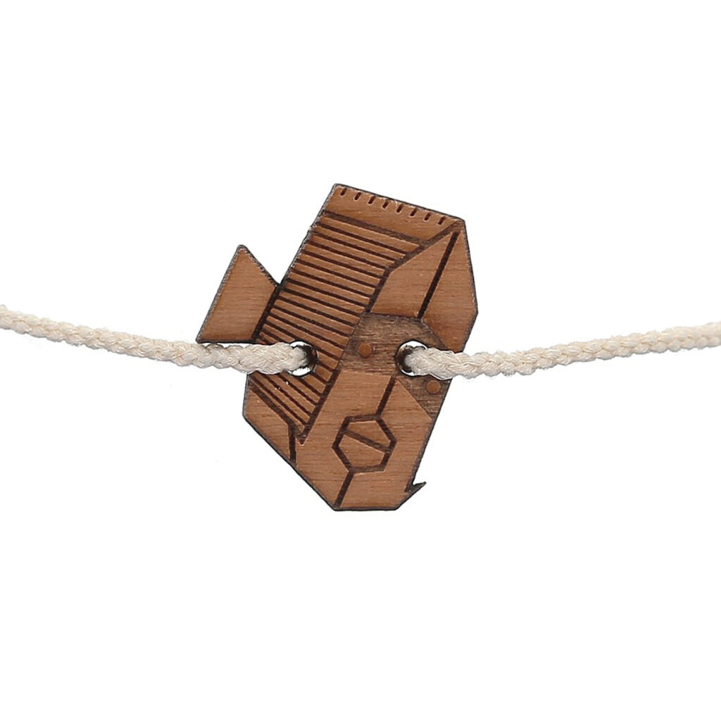 Bracelet bois poisson ange collection Sauvage