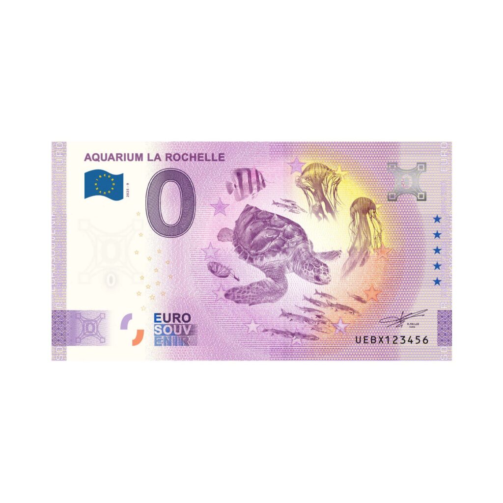 Billet souvenir de collection 2025 Tortue