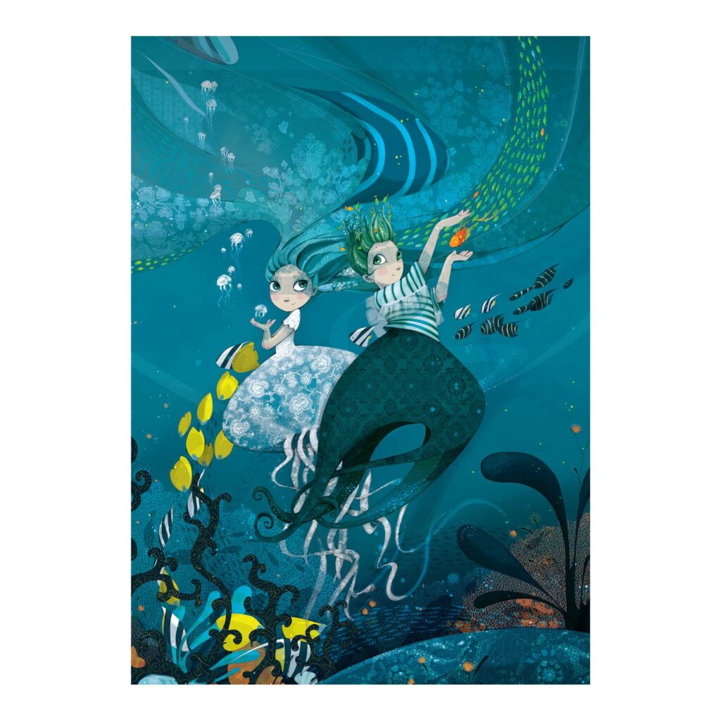 Carte A5 Ondine et Marin