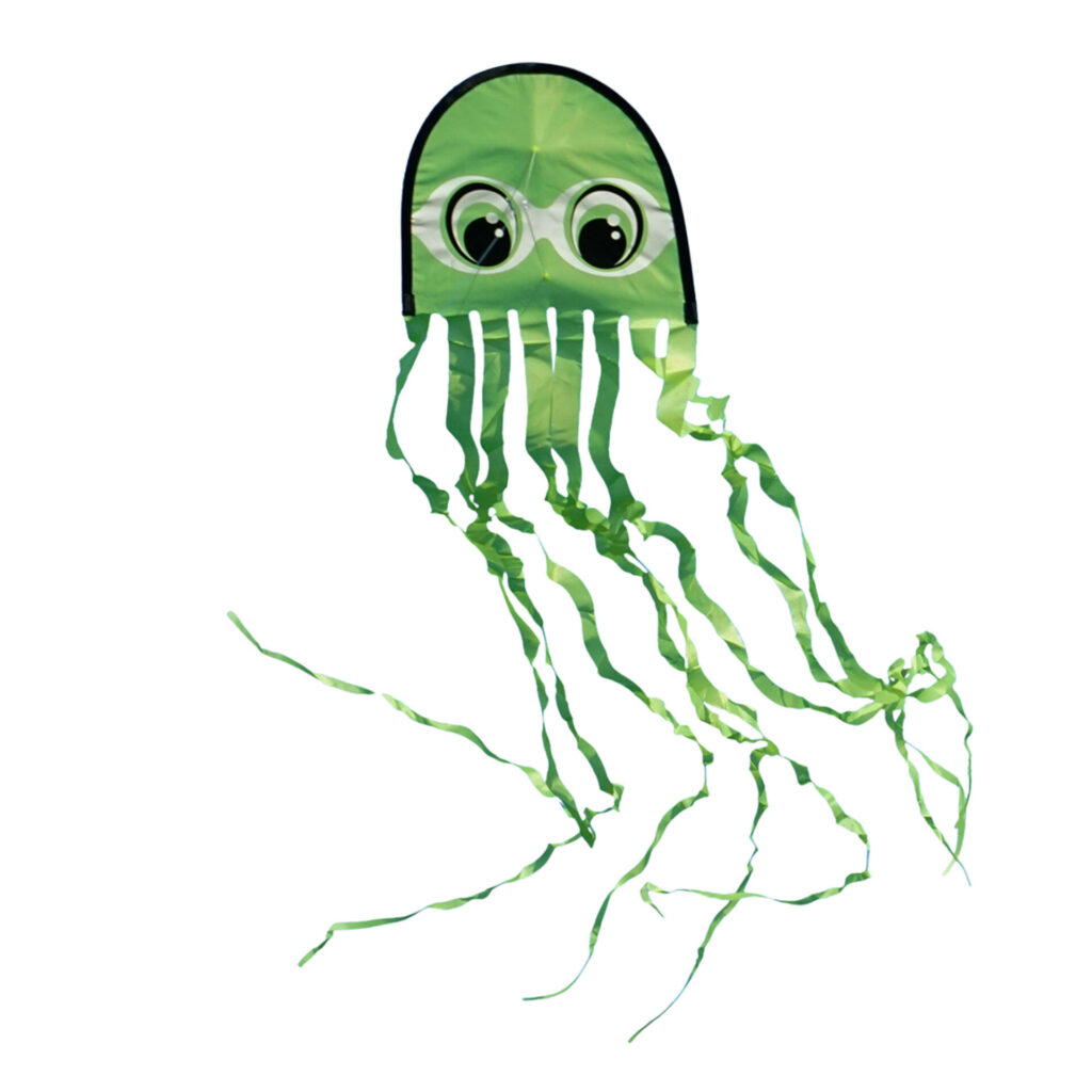 Cerf-volant pieuvre verte