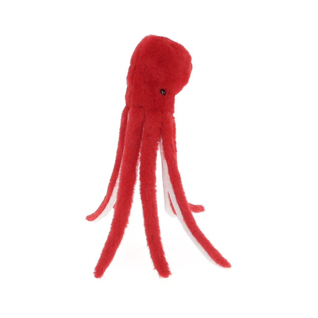 Peluche pieuvre rouge