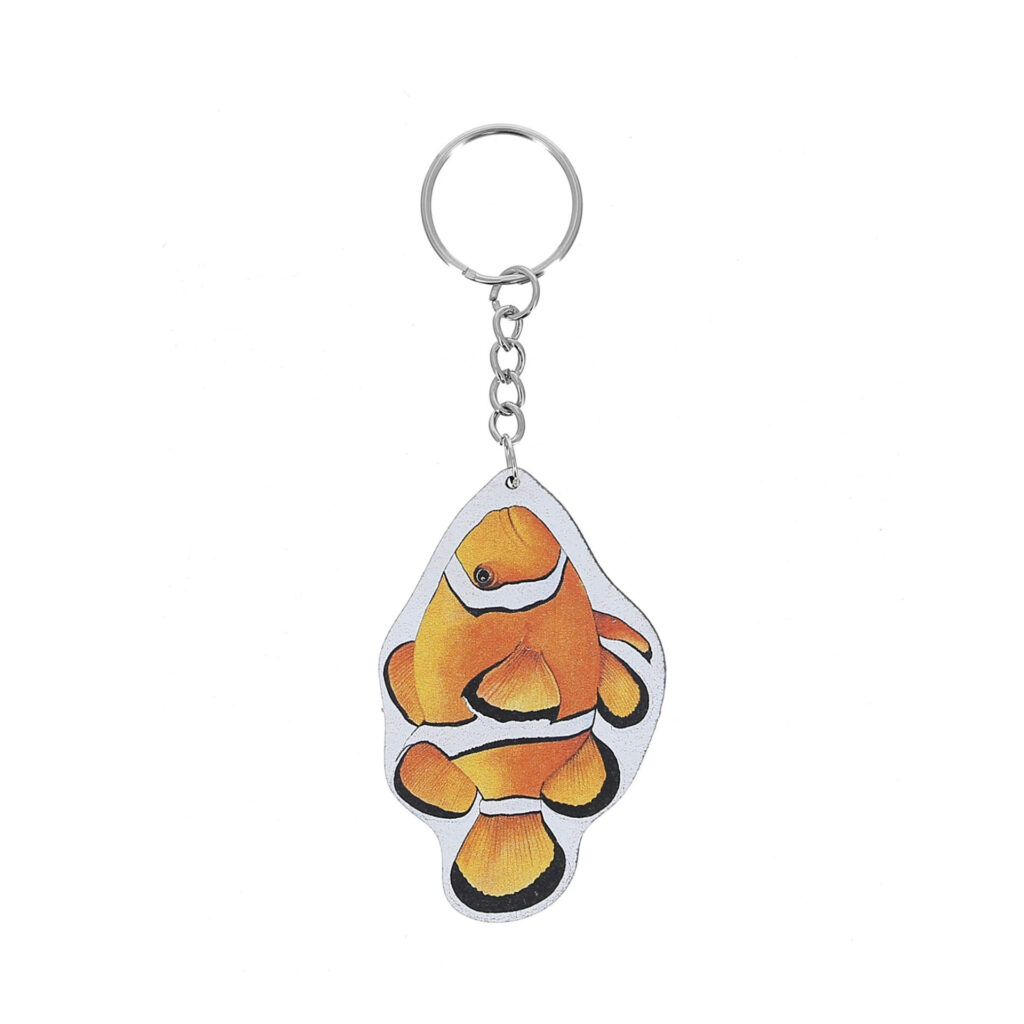Porte-clés bois poisson clown Aquarium La Rochelle
