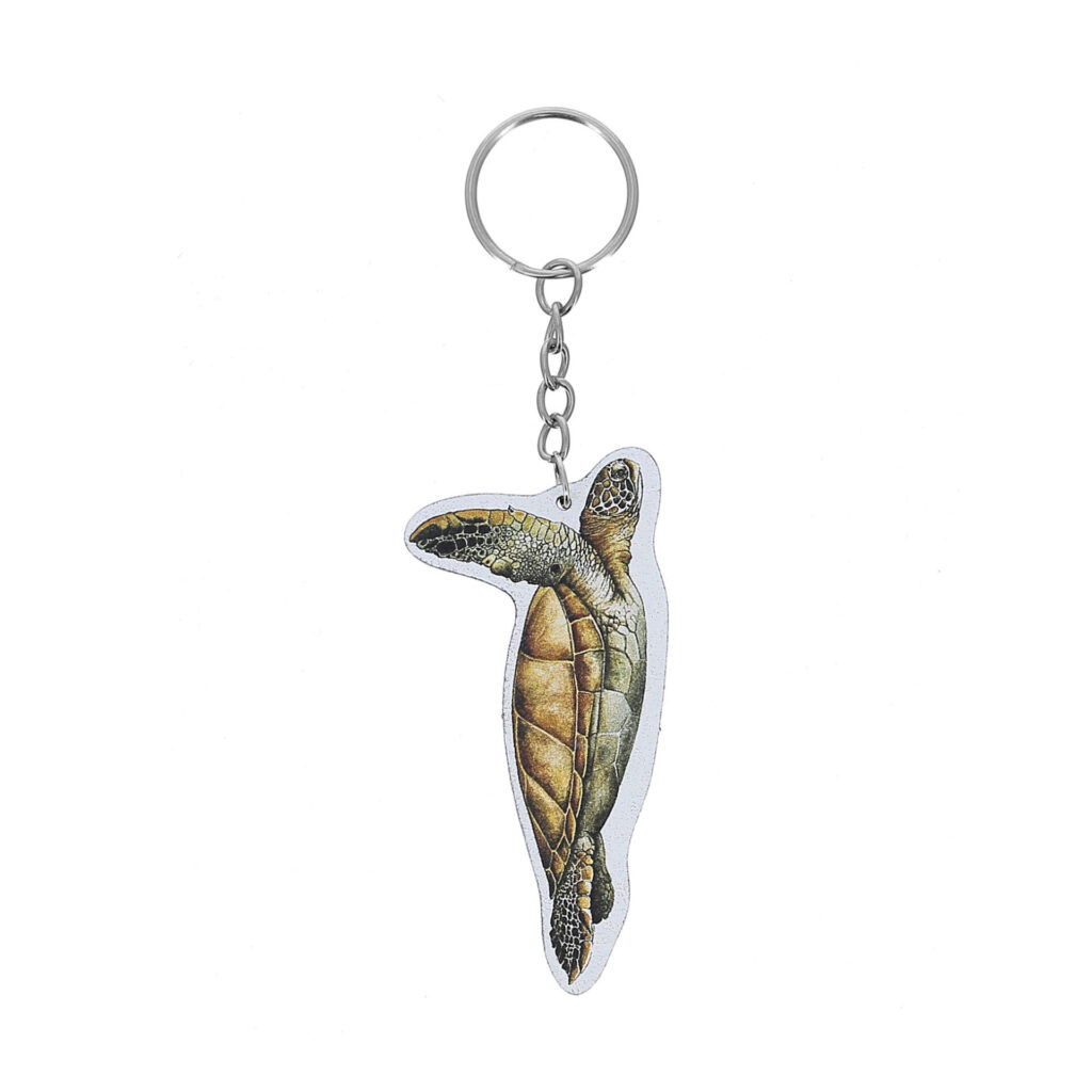 Porte-clés bois tortue verte Aquarium La Rochelle