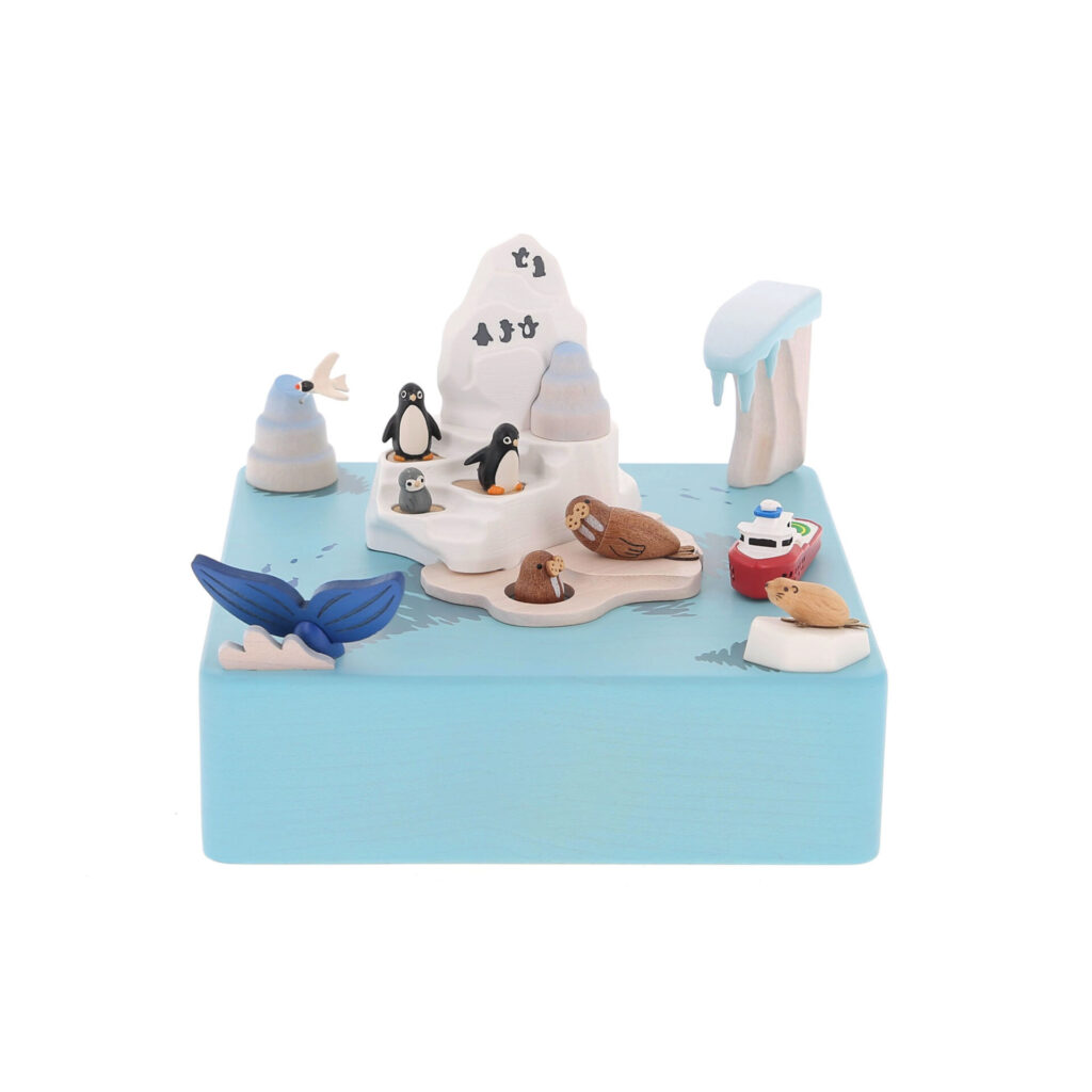 Boite à musique en bois Antarctique