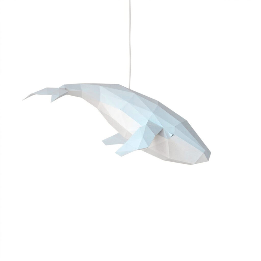 Lampe papier baleine