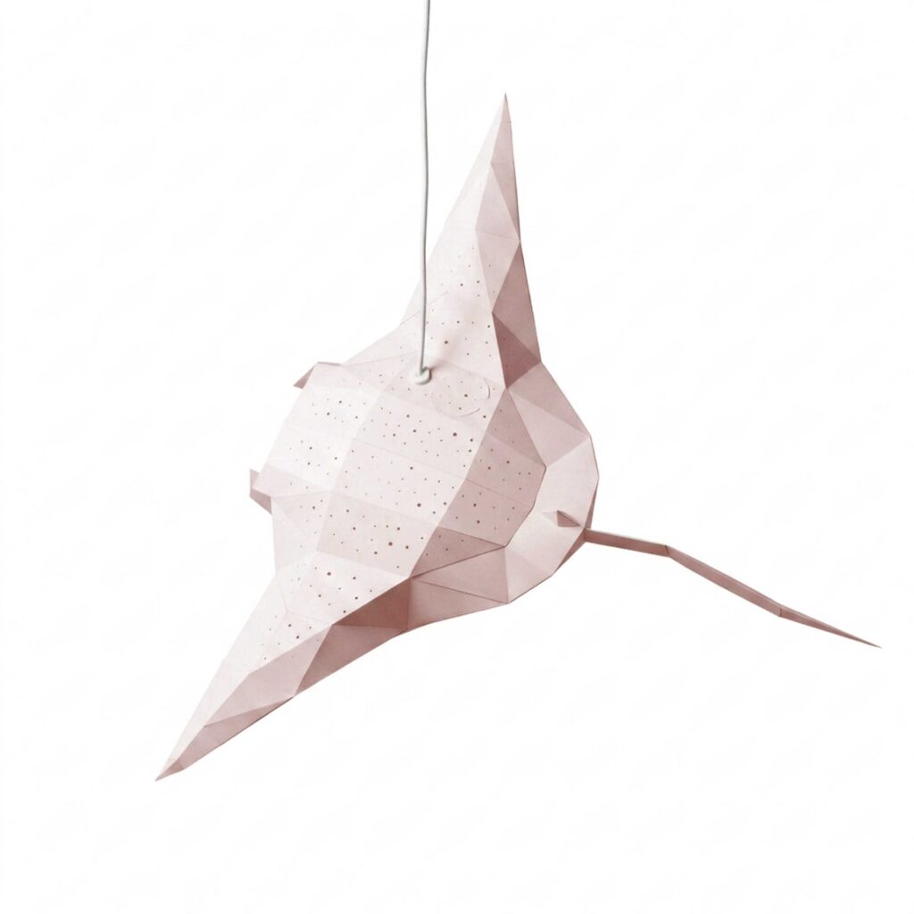 Lampe papier raie manta